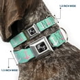 thumbnail image 2 of Buckle-Down Pet Collar, Dog Collar Metal Seatbelt Buckle, Anchor Close Up Green Pink White, 20 to 31 Inches 1.5 Inch Wide, 2 of 8