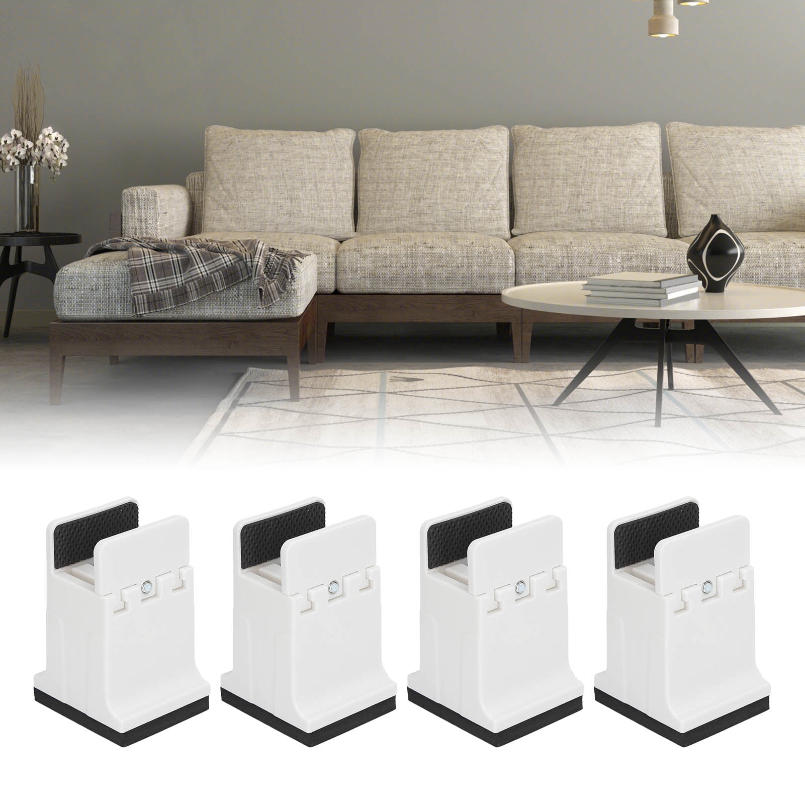 Furniture Leg Riser, Anti Falling Height Increased 4 Pieces Furniture