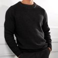 thumbnail image 2 of Fall Sweaters for Men Clearance, Knitwear Round Neck Pullover Sweater Casual Solid Color Bottoming Shirt Sweater, 2 of 6