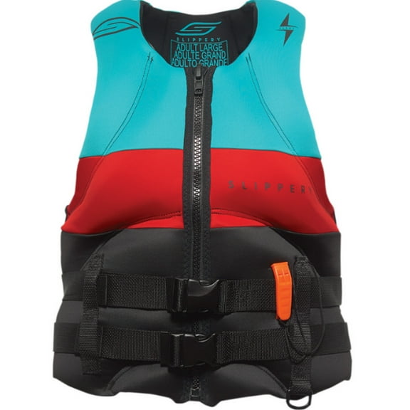 Slippery Surge Neo Mens Life Vest Black/Aqua LG