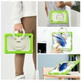 thumbnail image 5 of SaniMore for Samsung Galaxy Tab A8 (SM-X200/X205) Case, PC & Silicone Cover with Pencil Holder & 360° Rotating Hand Grip & Ring Kickstand Screen Protector Shockproof Protective Shell, Lime, 5 of 7