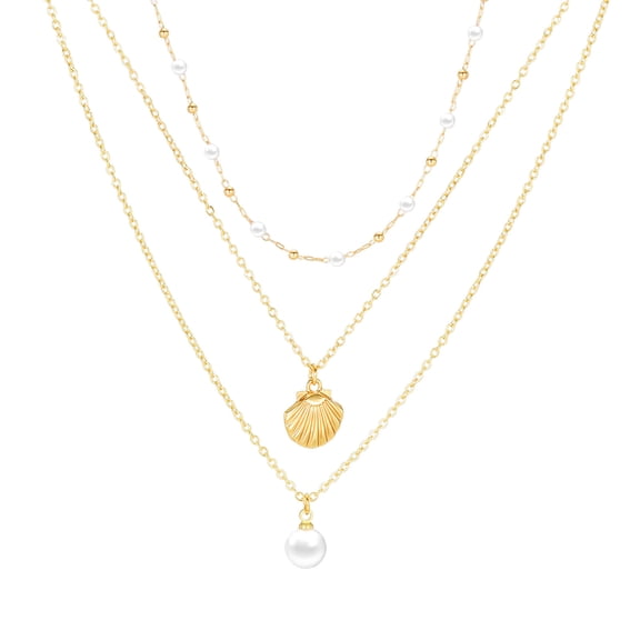 Wioihee Under $2.00 Ladies Pearl Tassel Multilayer Necklace Gift Ornament