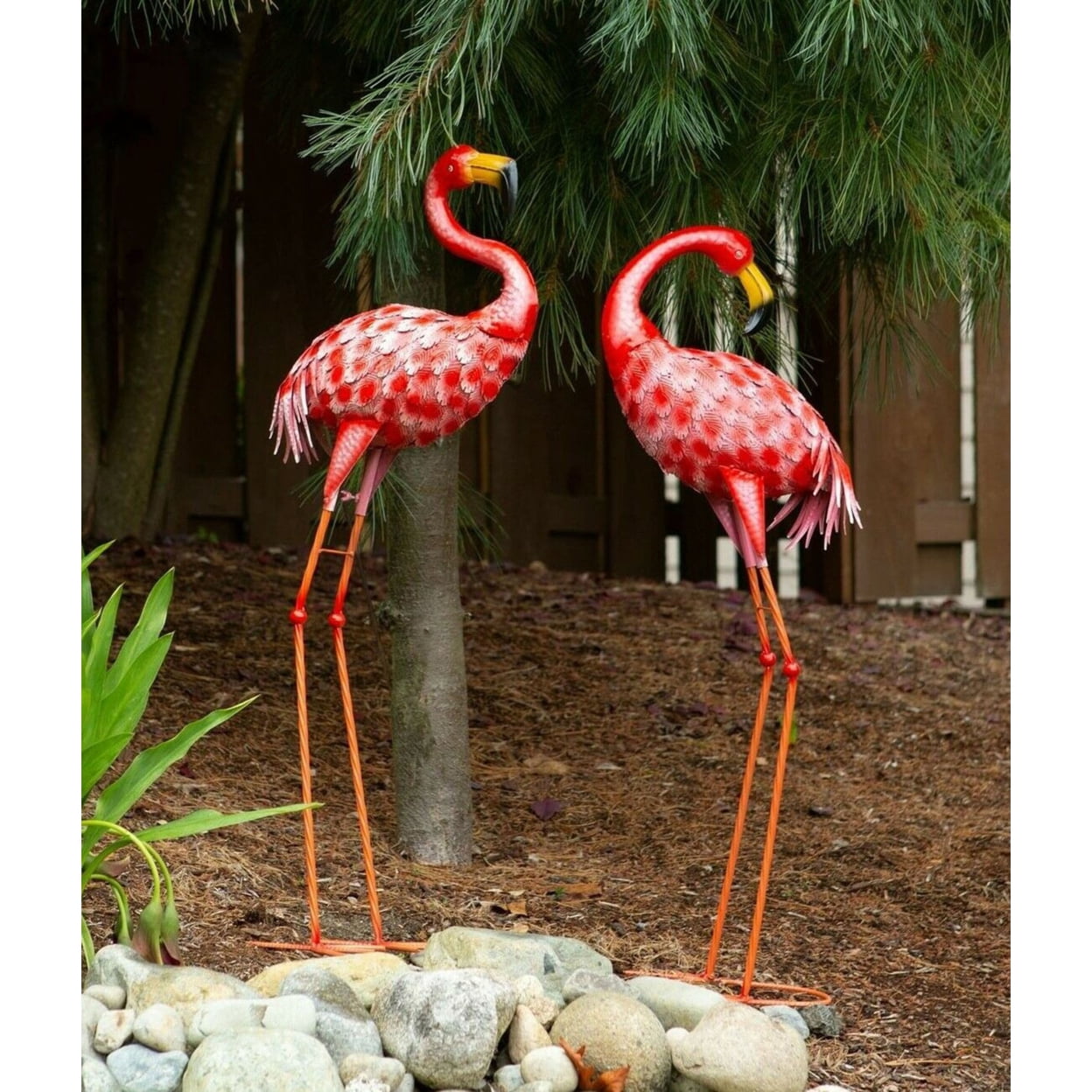 Home Decorative Bright Flamingo Yard Art - Looking Back