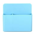 thumbnail image 2 of Magnetic Marker Holder Solid Color Plastic Marker Holder Wall Mount Pen Holder Magnetic Marker Cup Holders for Whiteboard Fridge Home Office 2 grids blue 4.6 In, 2 of 7