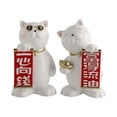 thumbnail image 2 of 2 figuritas de gato de la suerte Soledad Estatua de Animal Adorno coleccionable para estantería de escritorio, 2 of 4