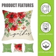 thumbnail image 2 of Hello Spring Red Poppy Decorative Throw Pillow Covers 18 x 18 Set of 4, Just Bloom Floral Flower Green Porch Patio Outdoor Pillowcase, Gather Butterfly Seasonal Cushion Case Home Decor, 2 of 5