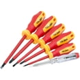 thumbnail image 1 of 6pcs VDE Power Insulated 1000V Flat Phillips Handle Screwdrivers Set, 1 of 6
