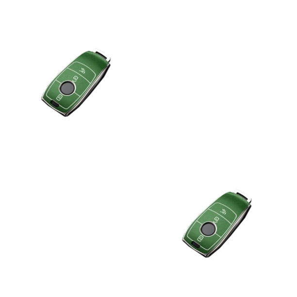 Kenally Funda de llave modificada para coche, funda protectora para mando a distancia, accesorio de moda, reemplazo para Mercedes Red Verde 2piezas