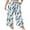 B, variant on Women Casual Floral Wide Leg Pants With Pockets Lady High Waist Adjustable Flowy Tie Knot Loose Trousers Business Work Casual Long Pants