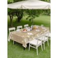 thumbnail image 3 of Outdoor Tablecloth with Umbrella Hole and Zipper, Beige Snowflake Christmas Rectangle Table Cloth 52x70 Inch Waterproof Tablecloth, Winter Xmas Snowflake Farmhouse Picnic Table Cover for Patio, 3 of 7