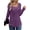 Purple, variant on Fantaslook Square Neck Tops for Women Long Sleeve Dressy Blouses Button Side Tunic Shirts