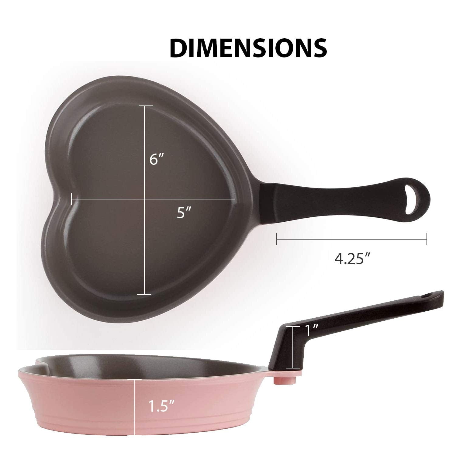 Mini Love Frying Pan Supplement Cooking Pot Ceramic Non-stick Pink  Heart-shaped Small Wok
