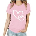 thumbnail image 1 of T-Shirt pour Femmes, Col Rond Décontracté à Manches Courtes Imprimé, Léger, 1 of 6