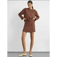thumbnail image 3 of Linen Blend Chocolate Brown Skirt, 3 of 6