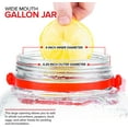 thumbnail image 6 of 1 Gallon Glass Jar With Lid (2 Pack) 128 oz Large Mason Jars Wide Mouth for Sun Tea, Big Kombucha Jugs for Fermentation, Kimchi Container, Cabbage, Tomatoes, Pickles, Hot Peppers, Duck Eggs, 6 of 7