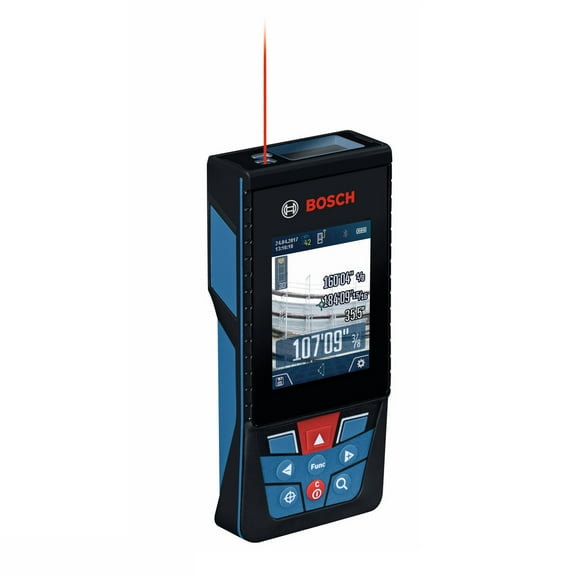 Restored Bosch GLM400C-RT 400 ft Cordless Bluetooth Laser Measure with Camera Viewfinder and AA Batteries Kit (Refurbished)