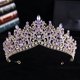 thumbnail image 4 of Zhuge Tiara de boda para novia, diadema de princesa, corona nupcial, joyería para el cabello con diamantes de imitación de cristal, decoración para novia, cumpleaños, graduación, boda (verde), 4 of 4