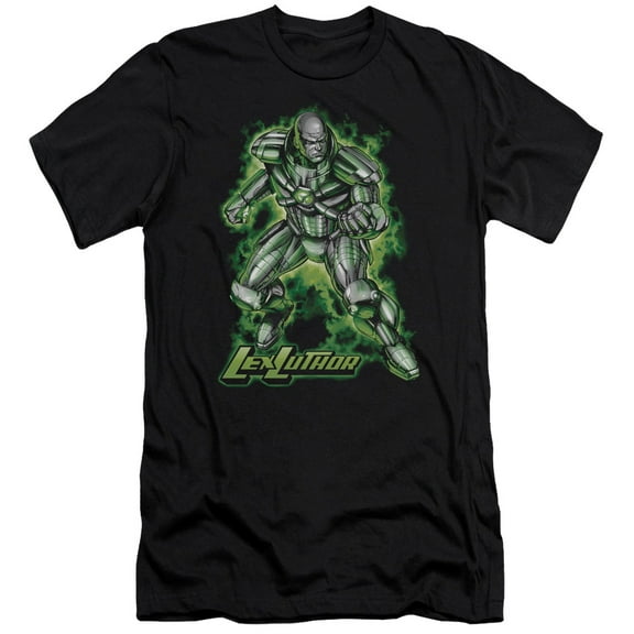 Superman Kryptonite Powered Premium Adult Slim Fit 30/1 T-Shirt Black