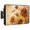 Orange, variant on Abstract Floral Waterproof Outdoor TV Cover, Modern Gold Peony Flowers Leaf Grey Waves Dots Outside Weatherproof TV Enclosures for 40 to 43 Inch LCD Television Shield Flat Screen Protectors