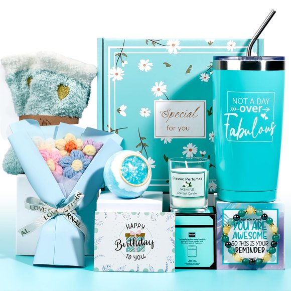Birthday Gifts for Women, Funny Unique Spa Birthday Gifts Basket Ideas for Her, Best Friend,Coworker, Sister, Mom, Aunt, Grandma, Daughter, Wife, Tea