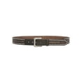 thumbnail image 2 of Snap On 1 1/2" Soft Hand Vintage Cowhide Full Grain Leather Rivet Studded Casual Belt, 2 of 3