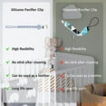 thumbnail image 6 of Baby Dummy Clip- BPA Free, 4PCS Personalised Food Grade Silicon Pacifier Clips Fits All Pacifiers, Soother Chain Baby Teething Toys for Newborn Baby Shower, 6 of 7