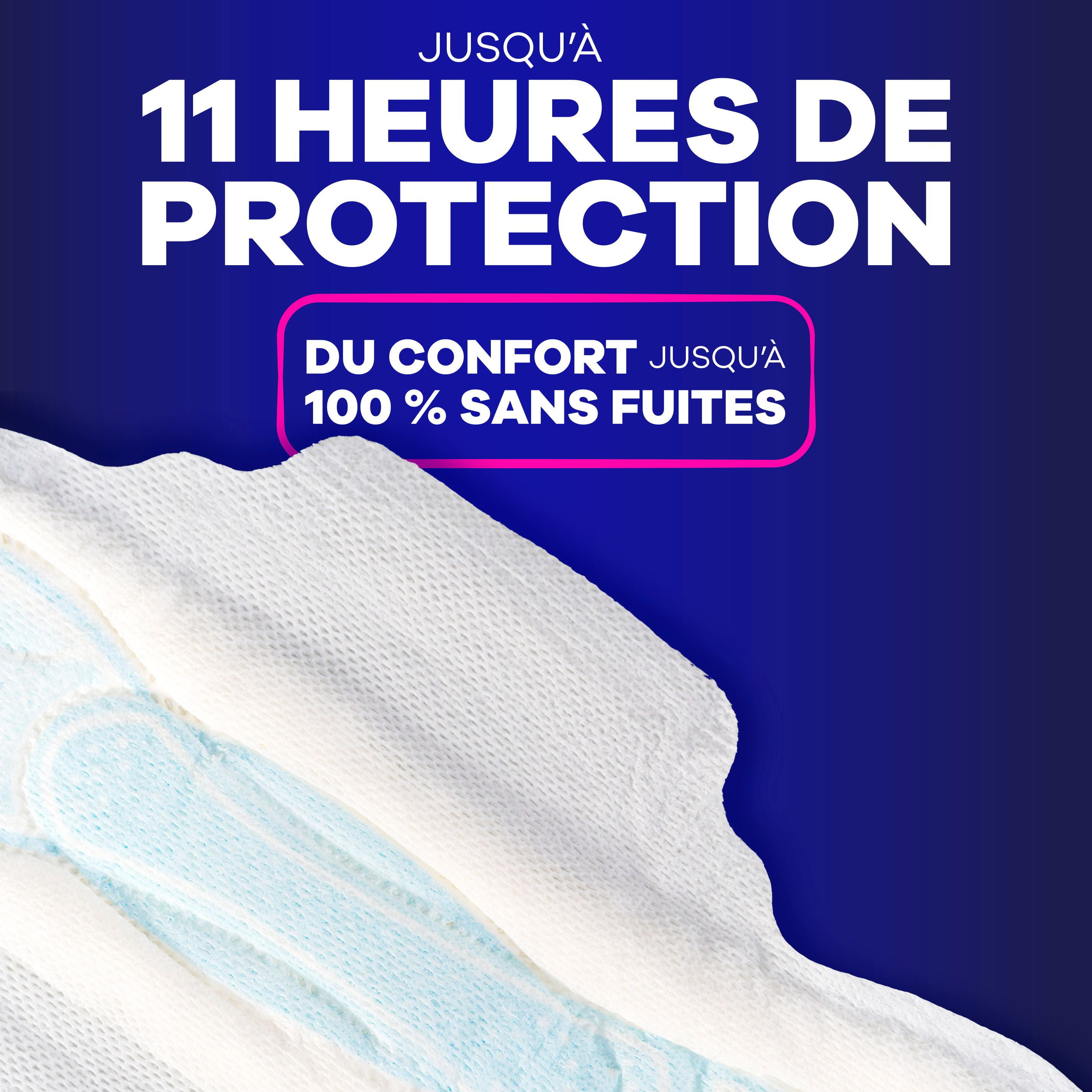 Serviettes Always Maxi de nuit, degré d’absorption de nuit, avec ailes, pour femmes, taille 4, non parfumées 26CT