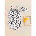 thumbnail image 3 of FEORJGP Toddler Baby Girls 3 Piece Casual Outfits 0 3M 6M 12M 18M 24M Kids Infant Sleeveless Camisole Floral Vests Tops and Elastic Ruffle Shorts Headn Cute Summer Clothes for Daily Vacation, 3 of 7