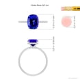 thumbnail image 4 of ANGARA Natural Thin Shank Cushion Cut 2.45 ct Tanzanite Ring with Diamonds in 14K White Gold for Women (Size-9x7mm) | December Birthstone, Anniversary, Jewelry Gift for Women | Natural Tanzanite Ring, 4 of 10