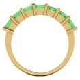 thumbnail image 5 of 1.75 ctw Wedding Band for Women - 18K Yellow Gold Simulated Green Diamond Stackable Eternity Ring, 5 of 6