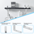thumbnail image 4 of WellMade 12" x 8" Heavy Duty Shelf Brackets, Thick Steel Shelves Supports, White 2 Piece, 4 of 6
