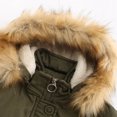 thumbnail image 6 of asdoklhq Womens Plus Size Tops Clearance,Women's Winter Mid-Length Fleece Detachable Hat Warm Jacket Cotton Coat, 6 of 9