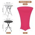 thumbnail image 2 of Uxcell Cocktail Tablecloth Spandex Stretch Tablecloth 2 Pcs Magenta 32" Dia x 43" Height, 2 of 7