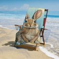thumbnail image 5 of ZFLMY Rabbit Flowers Beatrix Potter Print Ultra-Soft Microfiber Beach Towel for Bathroom Yoga Camping Hiking Oversize 55.1x27.6 55.1x27.6in, 5 of 7