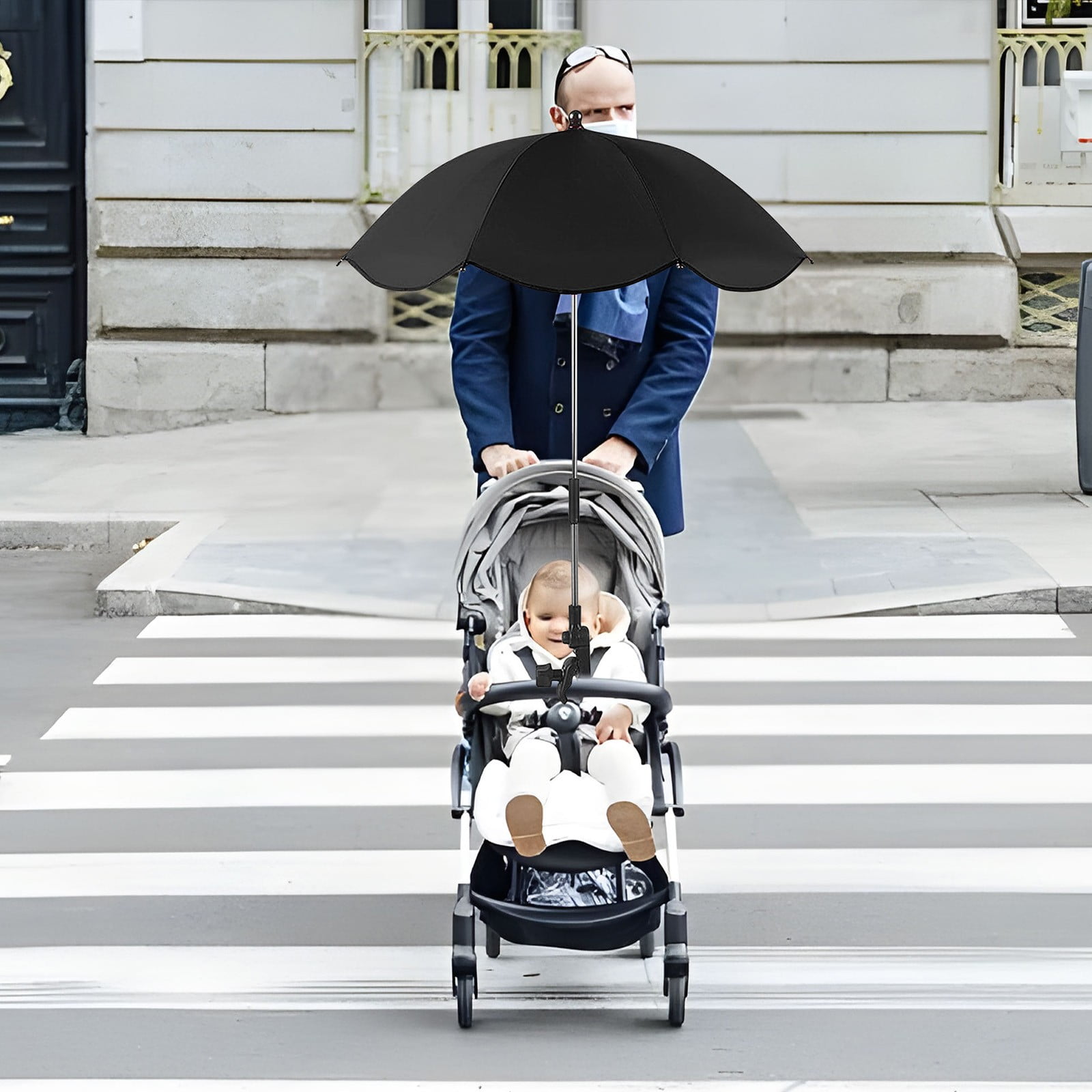 Baby Umbrella Stroller Parasol with Clamp Adjustable, UV
