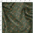 thumbnail image 3 of Soimoi Floral Print,Cotton Poplin, Sewing Fabric Sold by The Yard 42 Inch Wide,Sewing Craft Quilting/Quilt Making Fabric, Green, 3 of 6