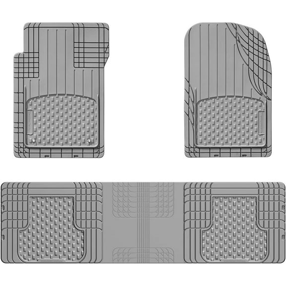 WeatherTech Trim-to-Fit, All Vehicle Front and Rear Mat Set, Fits Various Cars, Grey 3 Piece