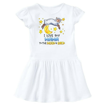 

Inktastic I Love my Mama to the Moon and Back Cute Sheep Gift Toddler Girl Dress