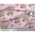 thumbnail image 3 of Soimoi Rayon Fabric Tree & Kangaroo Animal Fabric Prints by Yard 42 Inch Wide, 3 of 3