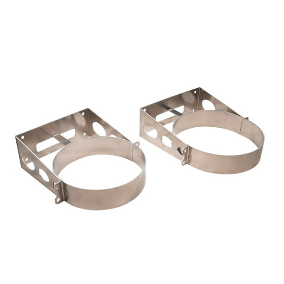 2 Pack 6 Gallon Aluminum Trash Can Brackets Mount for Truck & Trailers - for Flat Vertical Surface & Carriers Mounting Holder for Galvanized Trash Can 11-3/4"