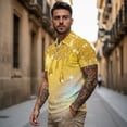 thumbnail image 3 of Aplkyhs Yellow Glitter Matching Couple Tennis Shirts Quarter Zip Matching Golf Shirts for Couple Moisture Wicking Breathable Fabric Lightweight Suitable for Outdoor Sports, 3 of 6