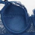 thumbnail image 5 of Feancey Lace Bras for Older Women Plus Size Underwire Bra Lightly Padded Push Up Bras Anti-Sagging High Support Everyday Brassiere Blue 44, 5 of 7
