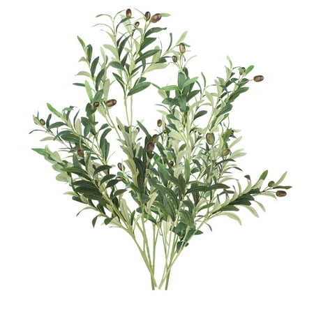 

Artificial Olive Branches Faux Olive Branches for Vase DIY Wreath Decor Fake Leaves Fake Fruits Olive Branches for Party Yard Tabletop 2 Large 2 Small