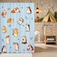 thumbnail image 2 of Erosebridal Guinea Pig Shower Curtain 72Wx72L for Boys Girls, Blue Background Waterproof Bathroom Curtain, 2 of 5