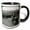 Black/White, variant on 3drose, Early 1900s under a Big Blue Texas Sky Grayscale with Border, 11oz Two-tone Black Mug