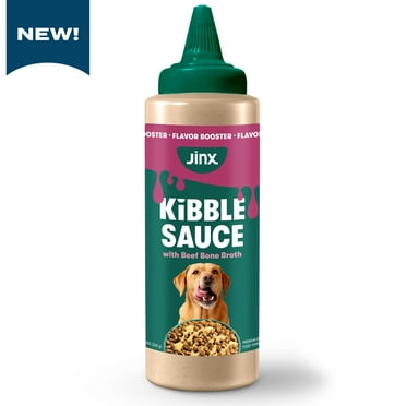Jinx Kibble Sauce Beef Bone Broth Dog Meal Topper, 12 fl oz Bottle