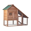 ALEKO ACCRH55X26X47 Multi Level Wooden Chicken Coop or Rabbit Hutch - 55 x 26 x 47 Inches