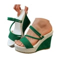 thumbnail image 3 of DAFEI Thick Soled Toe Wedge Slip Height Increasing Sandals with Cut Out Design Comfortable Women's Sandals, 3 of 8
