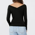 thumbnail image 6 of Otvok Womens Solid Color Tight Fitting Base Shirt Long Sleeved Round Neck Winter Tops, 6 of 6
