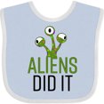 thumbnail image 3 of Inktastic Aliens Did It Boys or Girls Baby Bib, 3 of 4
